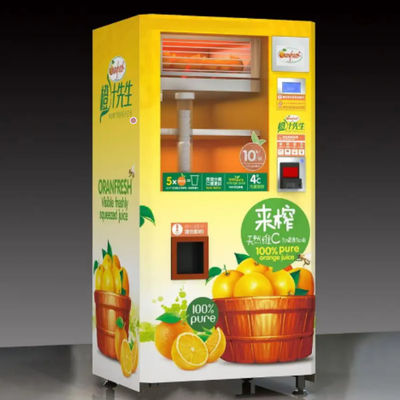 350ml অরেঞ্জ ফ্রেশ জুস ভেন্ডিং মেশিন কমার্শিয়াল কয়েন বিল ক্রেডিট কার্ড পেমেন্ট