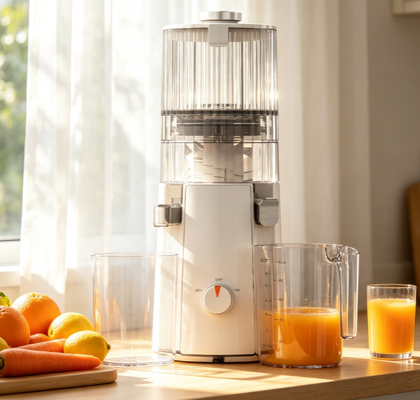 Fresh Smart HJ102A Slow Masticating Juicer ️ সকালের কফির বিকল্প যা আসলে আপনাকে জাগিয়ে তোলে, 55 RPM কোল্ড প্রেস সহ 135 মিমি পুরো ফলের ডুব এবং স্ব-পরিষ্কারক