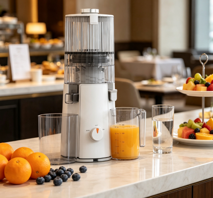 Fresh Smart HJ102A Baby & Family Slow Masticating Juicer 135mm Wide Chute, 55 RPM Cold Press Technology for Pure Baby Food & Healthy Family Juices এর সাথে বিপিএ-মুক্ত পুষ্টি এক্সট্র্যাক্টর