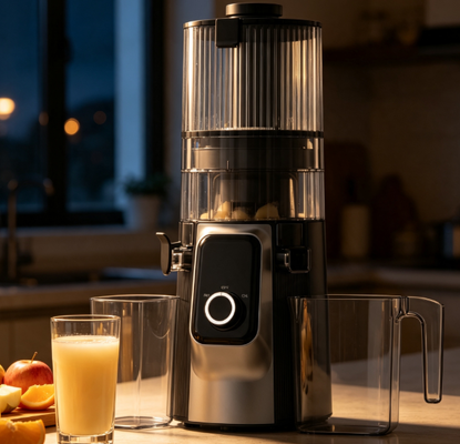 নীরব ধীর Juicer HJ102C, পুরো ফল ফিড ফিল্টারহীন রস মেশিন বিপরীত অ্যান্টি-ব্লক ফাংশন সঙ্গে