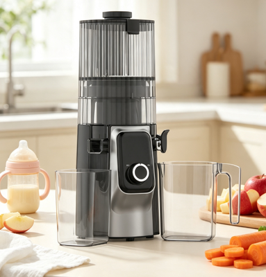 কমপ্যাক্ট কাউন্টারটপ ধীর মাখন Juicer HJ102C, পুরো আপেল ফিড কম শব্দ রস মেশিন